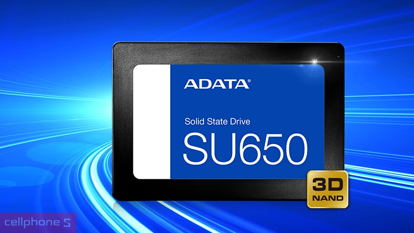 Ổ cứng SSD ADATA SU650 Sata III 2.5 inch 512GB - Dung lượng lưu trữ lớn, kết nối chuẩn Sata III