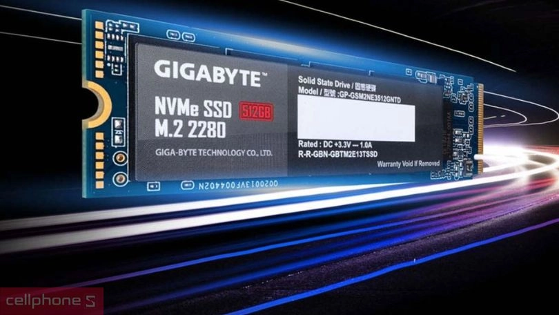 Dung lượng lưu trữ của ổ cứng SSD Gigabyte NVME 512GB GP-GSM2NE3512GNTD