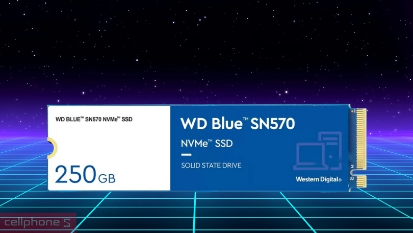 Ổ cứng SSD WD Blue SN570 PCIE Gen3 X4 NVME 250GB M2 2280 WDS250G3B0C