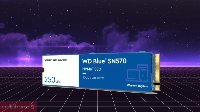 Ổ cứng SSD WD Blue SN570 PCIE Gen3 X4 NVME 250GB M2 2280 WDS250G3B0C