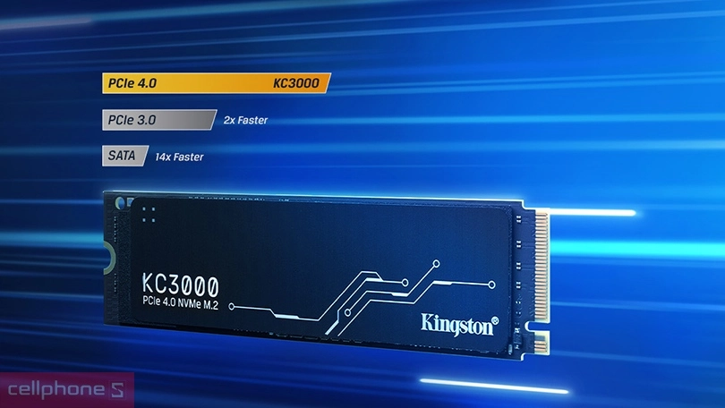Ổ cứng SSD Kingston SKC3000 M.2 PCIe Gen 4 NVME 512GB - Dung lượng lớn, hiệu suất cao