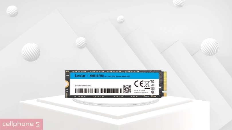 Ổ cứng SSD Lexar NM610 Pro 500GB M2 2280 NVMe PCIe Gen 3x4 - Đọc ghi nhanh, dung lượng lớn