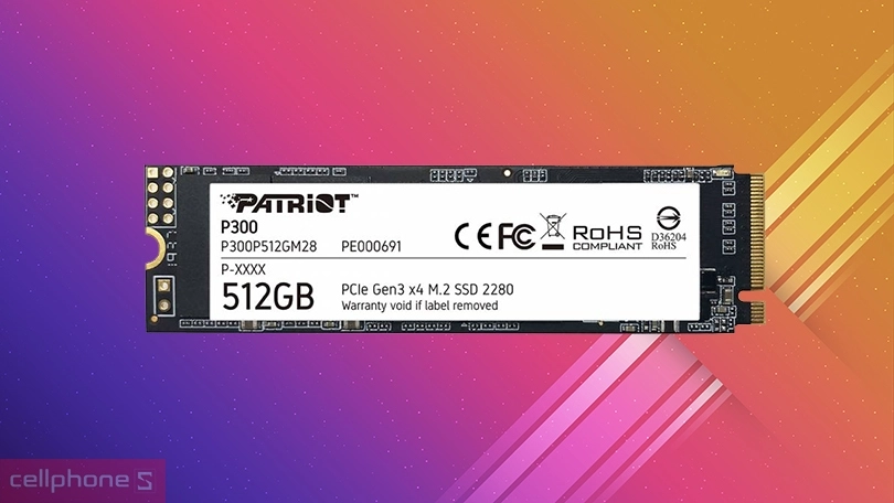 Dung lượng ổ cứng SSD Patriot P300 NVME 512GB