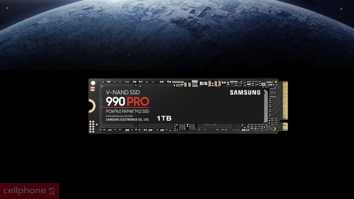 Ổ cứng SSD Samsung 990 Pro PCIe Gen 4.0 X4 NVMe 1TB có giao diện NVMe 2.0