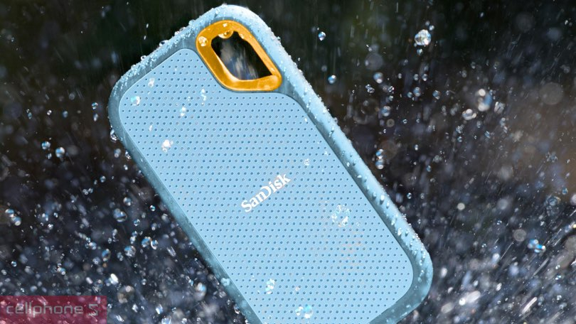 Độ bền bỉ ấn tượng của ổ cứng di động SSD Sandisk E61 Extreme V2 Sky Blue 1TB