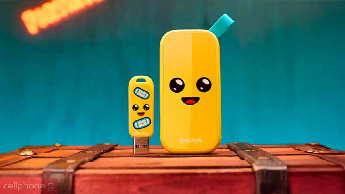 Định dạng ổ cứng SSD Peely độc quyền của ổ cứng di động SanDisk Fortnite Peely Edition SDSSDE30-1T00-G25F 1TB