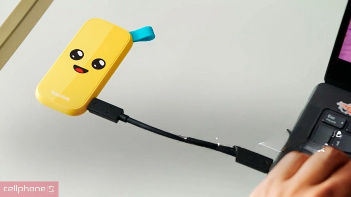 Khả năng lưu trữ ấn tượng của ổ cứng di động SanDisk Fortnite Peely Edition SDSSDE30-1T00-G25F 1TB