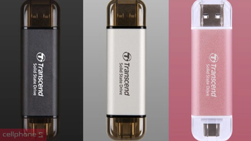 Dung lượng ổ cứng di động SSD Transcend ESD310P 1050MB/s 1TB