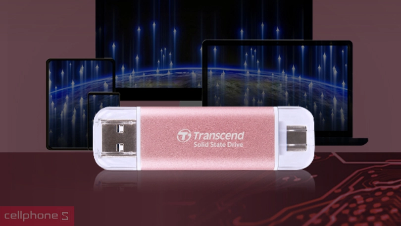 Chuẩn ổ cứng di động SSD Transcend ESD310P 1050MB/s 512GB