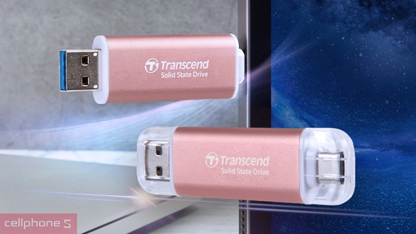 Dung lượng, tốc độ đọc - ghi của ổ cứng di động SSD Transcend ESD310P 1050MB/s 512GB