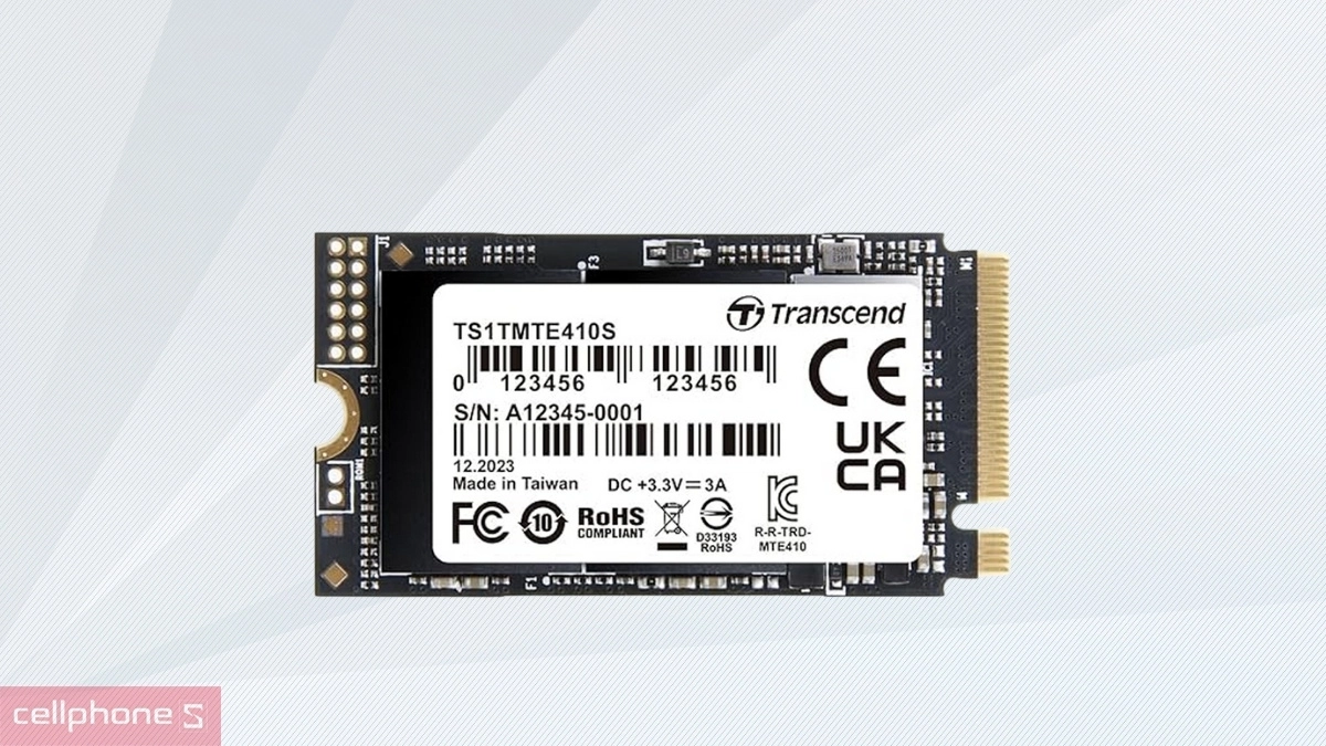 Chuẩn ổ cứng SSD Transcend MTE410S M.2 2242 PCIe Gen4x4 256GB