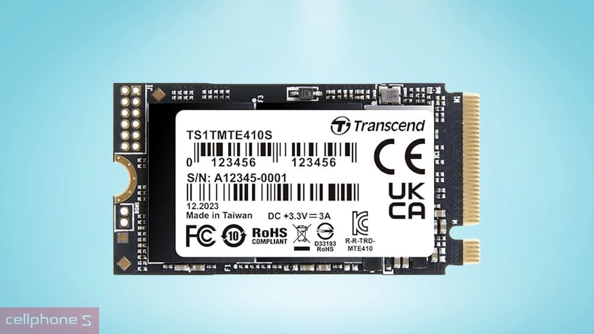 Dung lượng ổ cứng SSD Transcend MTE410S M.2 2242 PCIe Gen4x4 256GB