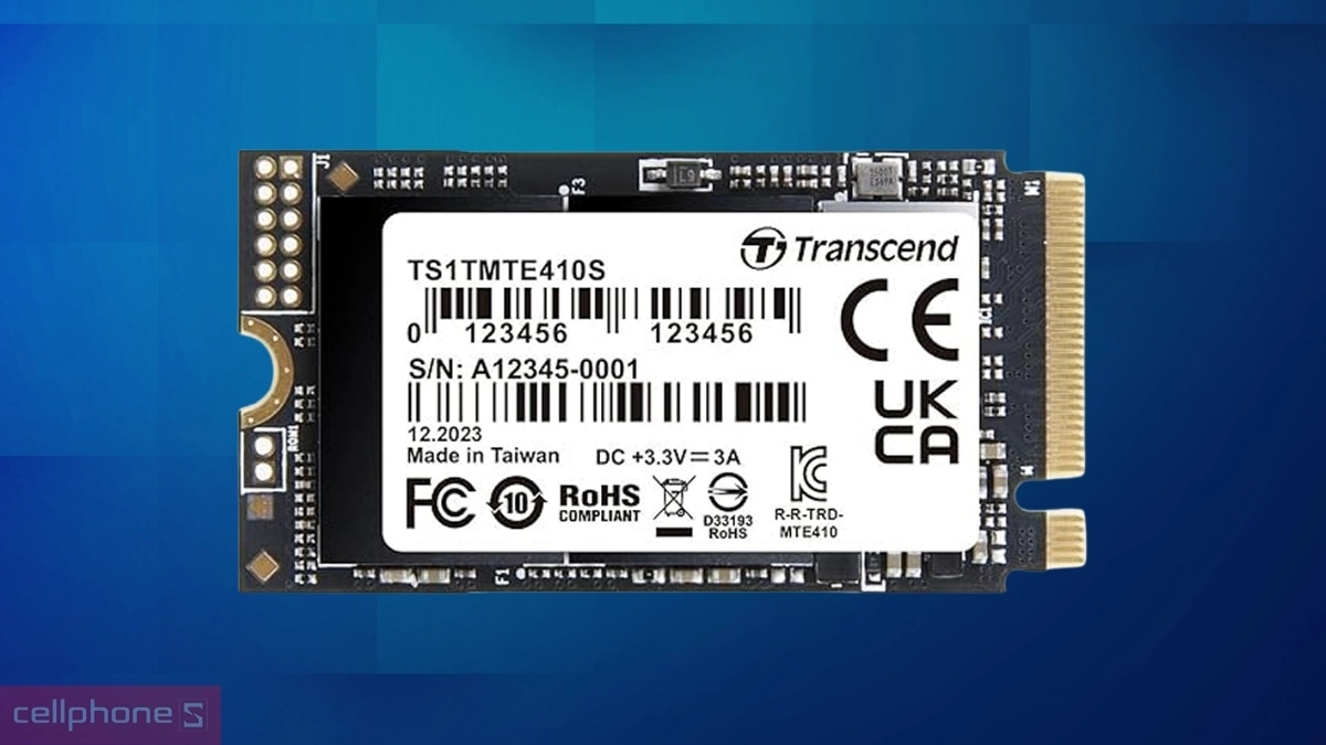 Tốc độ đọc, ghi của ổ cứng SSD Transcend MTE410S M.2 2242 PCIe Gen4x4 256GB