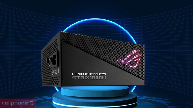 Thiết kế nguồn máy tính Asus ROG Strix 1000W Aura Edition