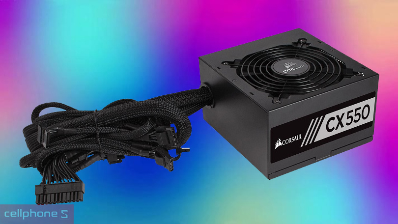 Nguồn máy tính Corsair CX550 - Công suất nguồn mạnh mẽ, thiết kế bền bỉ