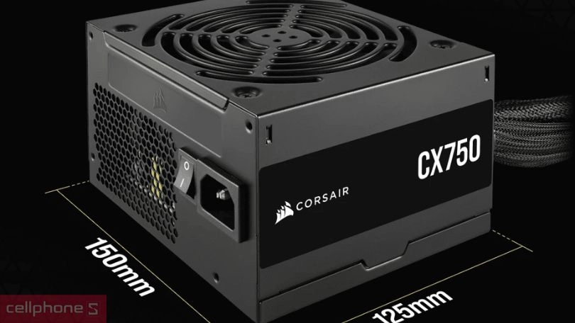Nguồn máy tính Corsair CX750 - Tản nhiệt tốt, hoạt động bền bỉ