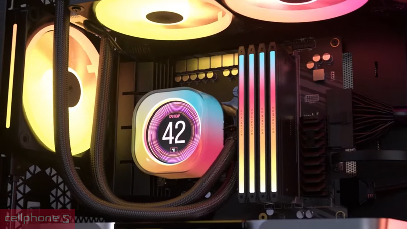 Độ ồn tản nhiệt nước Corsair iCUE Link Titan 240 RX LCD