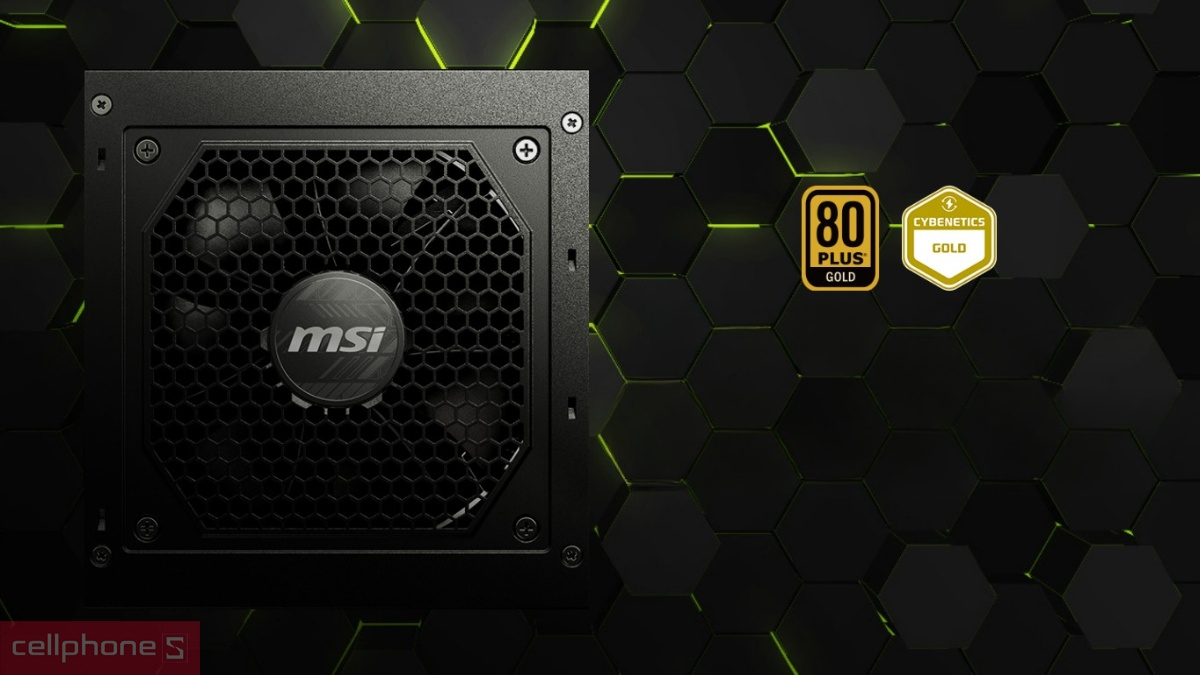 Chứng nhận 80 PLUS Gold tối ưu hiệu quả sử dụng điện