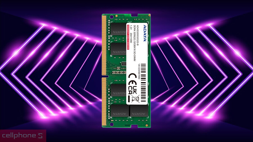 Điện năng tiêu thụ của RAM laptop ADATA 3200Mhz DDR4 8GB