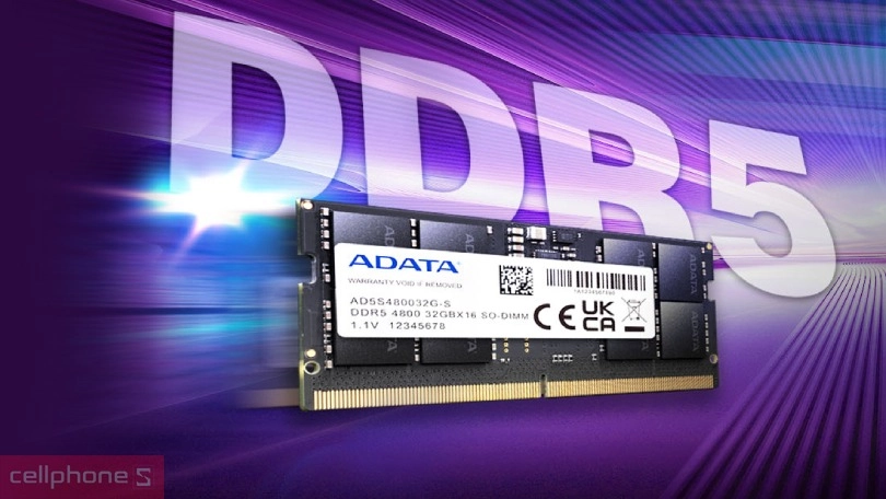 RAM laptop Adata 4800MHZ DDR5 8GB – Tần số cao, tăng tốc độ