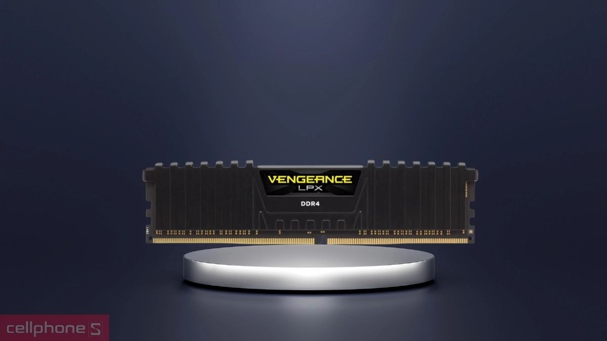 Tản nhiệt nhôm tinh khiết, vận hành ổn định của RAM PC Corsair Vengeance LPX 8GB DDR4 3200MHz