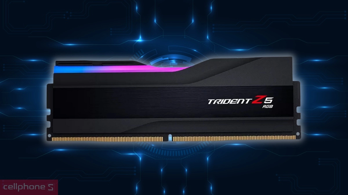 Dung lượng RAM PC G.SKILL Trident Z5 RGB 16GB DDR5 6000MHz F5-6000J3636F16GX1-TZ5RK