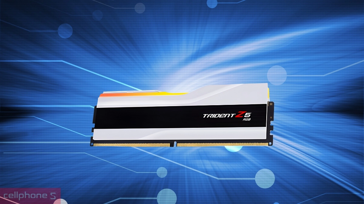 Dung lượng RAM PC GSkill Trident Z5 RGB 32GB DDR5 6000MHz F5-6000J3636F32GX1- TZ5RW