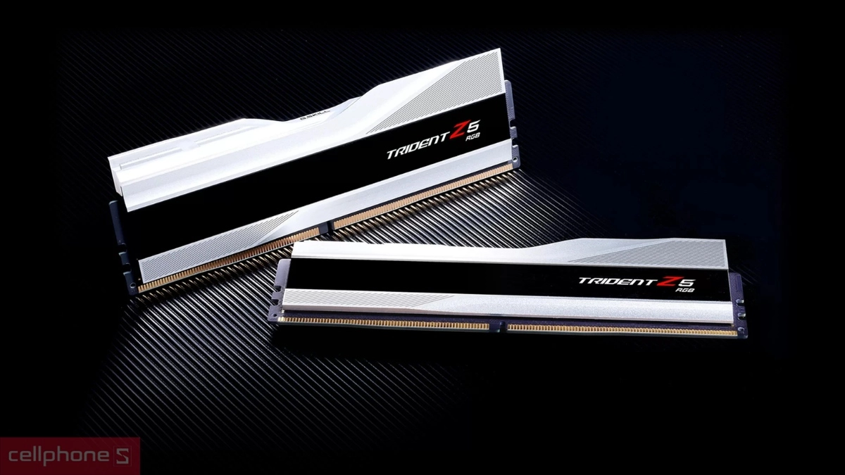 Xung nhịp RAM PC GSkill Trident Z5 RGB 32GB DDR5 6000MHz F5-6000J3636F32GX1- TZ5RW