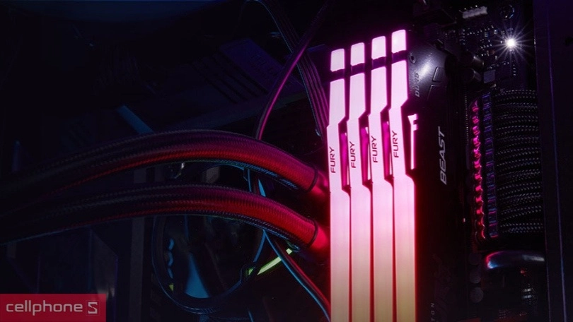 Thiết kế RAM Kingston Fury Beast RGB DDR5 6000MHz 32GB
