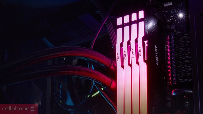 Dung lượng RAM Kingston Fury Beast RGB DDR5 5600MHz 64GB