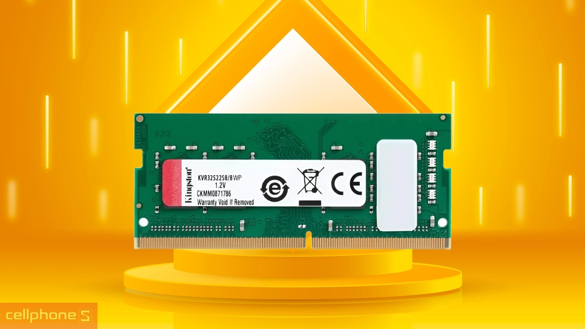 Thiết kế RAM Laptop Kingston DDR4 3200MHz 8GB KVR32S22S8/8WP