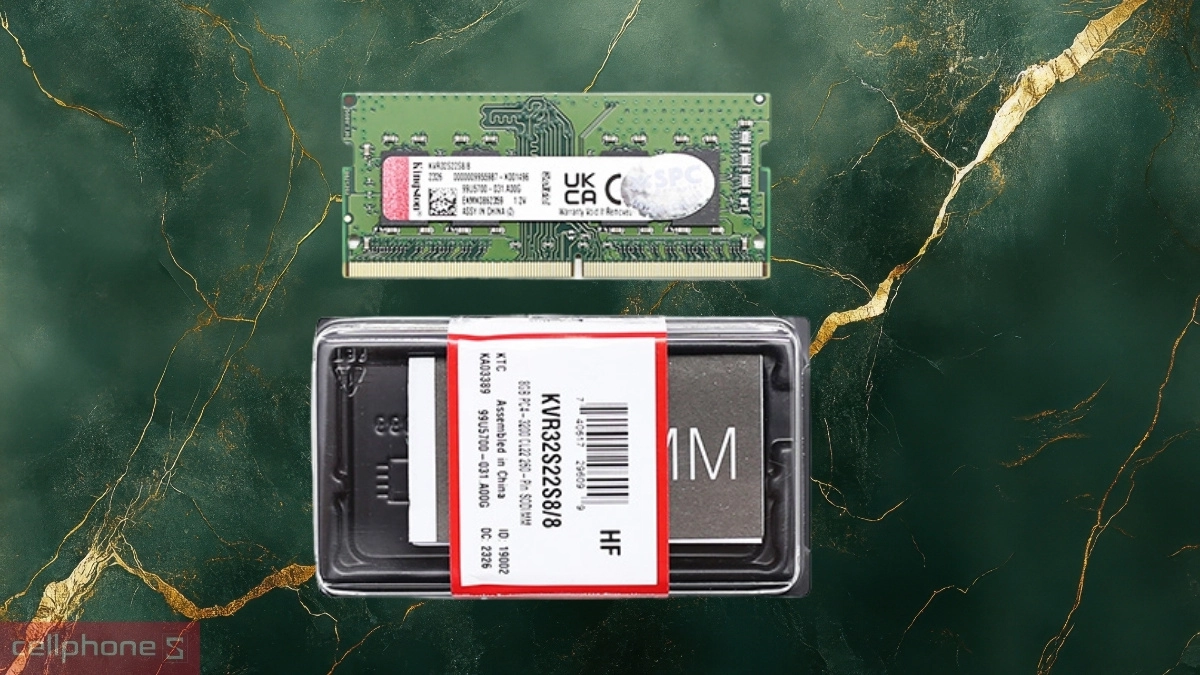 Dung lượng RAM Laptop Kingston DDR4 3200MHz 8GB KVR32S22S8/8WP