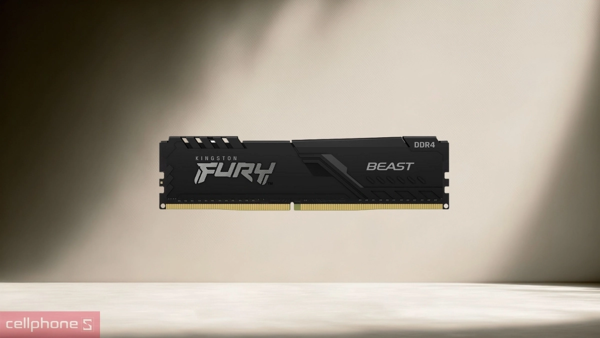 Dải nhiệt RAM PC Kingston Fury Beast DDR4 3200MHz 8GB KF432C16BB 8WP