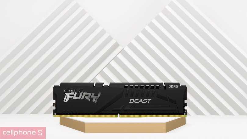 Ram PC Kingston Fury Beast Black 16GB 4800MHz DDR5 KF548C38BB-16