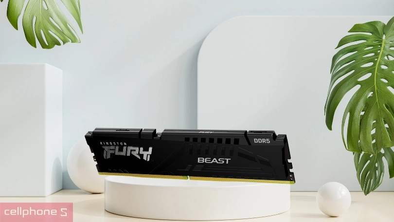 Ram PC Kingston Fury Beast Black 16GB 4800MHz DDR5 KF548C38BB-16