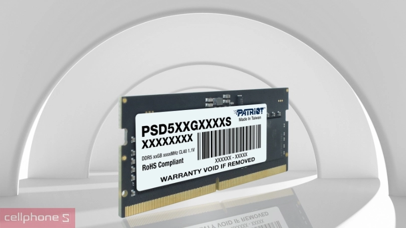 RAM Patriot DDR5 4800MHz 8GB: truyền tải tối ưu, tiết kiệm điện năng