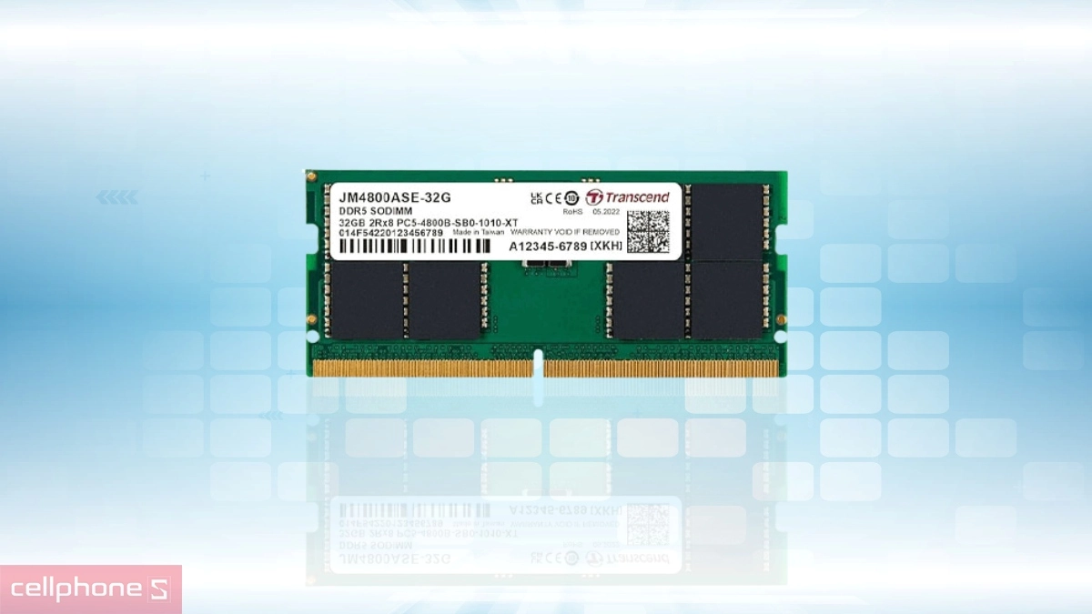 Điện năng tiêu thụ của RAM laptop Transcend DDR5 5600MHz 32GB