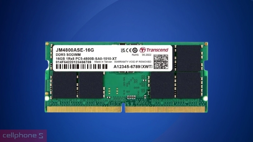 RAM Transcend DDR5 4800MHz 16GB - Băng thông rộng hơn, tốc độ đọc ghi vượt trội
