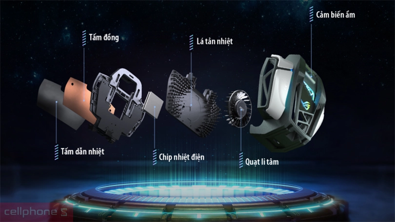 Tản nhiệt Asus Rog Cooler 6 dùng cho Rog Phone 5/5S