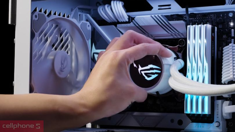 Thiết kế tản nhiệt nước ASUS ROG Strix LC III 360 ARGB White Edition