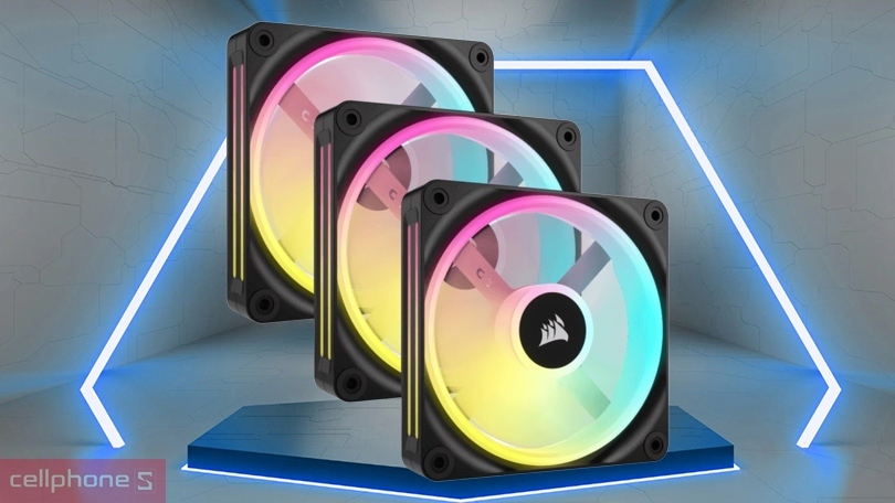 Thiết kế Bộ 3 Fan 120mm Corsair iCUE LINK QX120 RGB