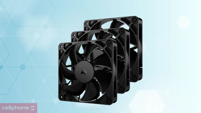 Thiết kế quạt tản nhiệt Corsair RS120 3 Pack