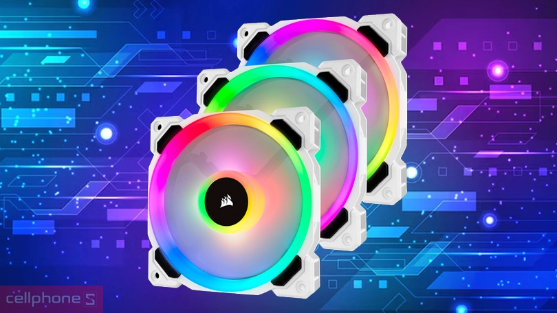 Tản nhiệt bộ 3 Fan 120mm Corsair LL120 RGB - Hiệu suất tản nhiệt mạnh mẽ