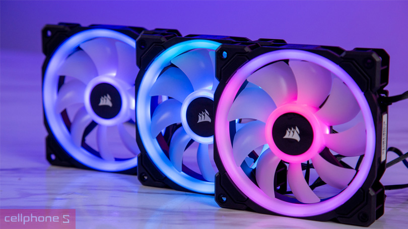 Tản nhiệt bộ 3 Fan 120mm Corsair LL120 RGB - Hiệu suất tản nhiệt mạnh mẽ