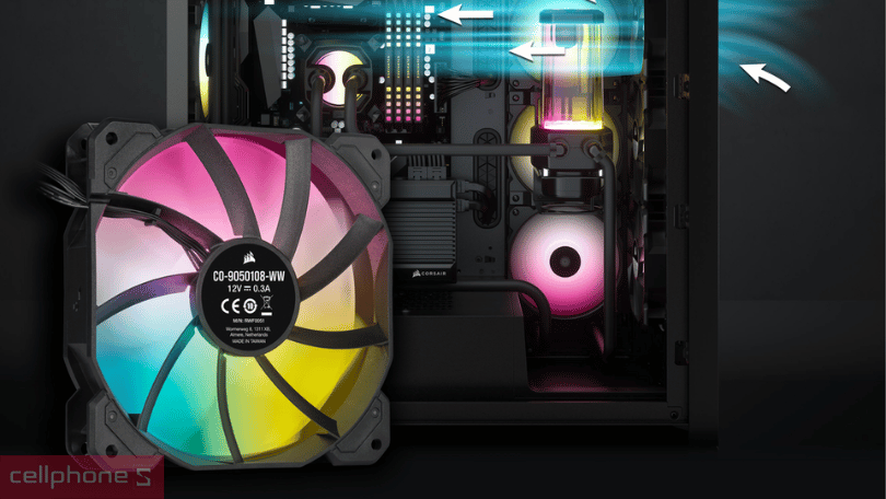 Tản nhiệt bộ 3 Fan 120mm Corsair SP120 RGB ELITE