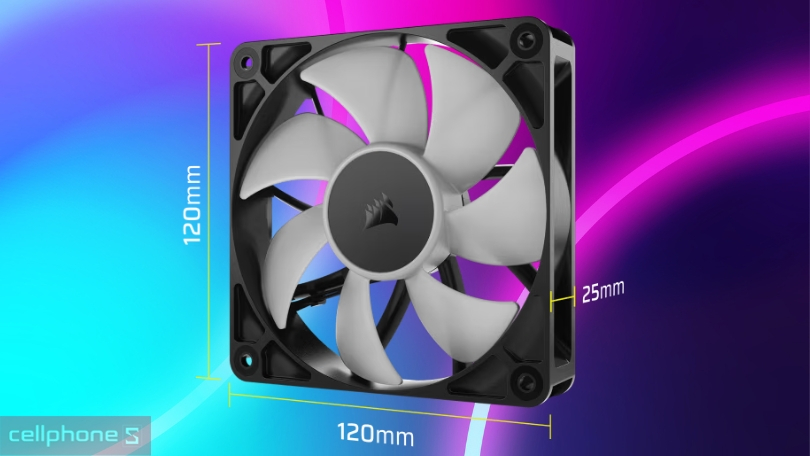 Tản nhiệt Case Corsair RS 120 ARGB - Đẹp mắt với đèn ARGB, vận hành êm ái