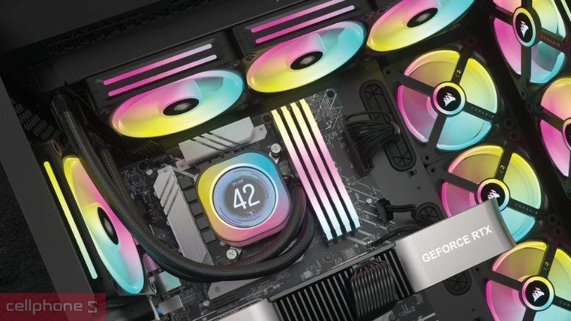 Tản nhiệt nước Corsair iCUE LINK H100I RGB - tốc độ 2400 vòng, tương thích Intel, AMD