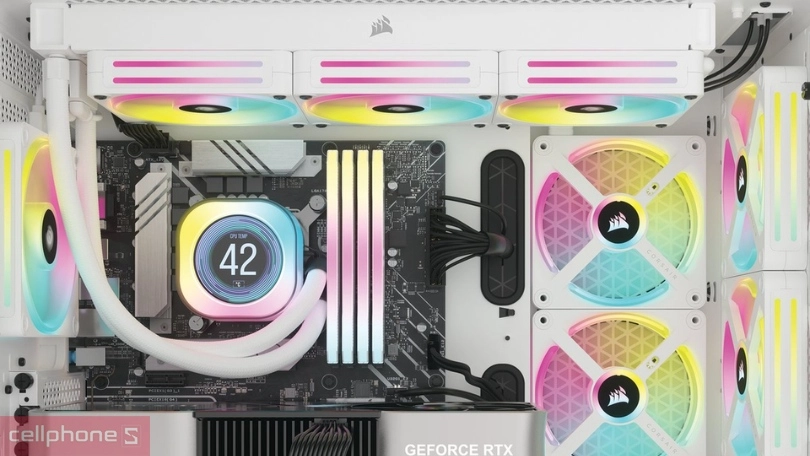 Tản nhiệt nước Corsair iCUE LINK H100I RGB - tốc độ 2400 vòng, tương thích Intel, AMD