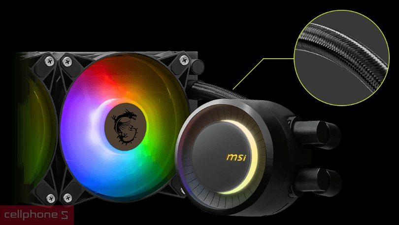 Tản nhiệt nước MSI MAG CORELIQUID E240 - Làm mát nhanh chóng