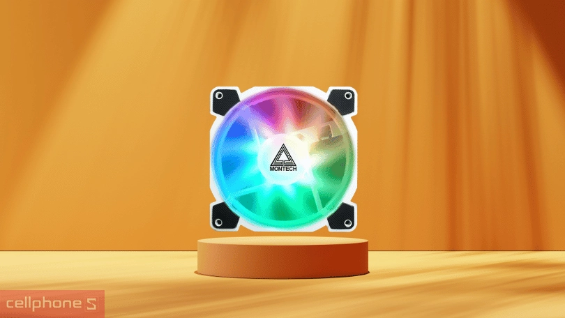 Quạt LED Montech Z3 Pro A-RGB - kiểm soát hiệu quả tiếng ồn 